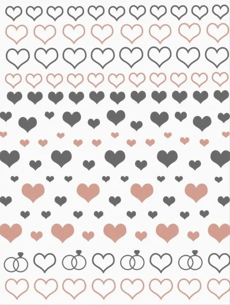 Nagelsticker - Aufkleber selbstklebend - Nail Sticker - rosegold schwarz Herzen